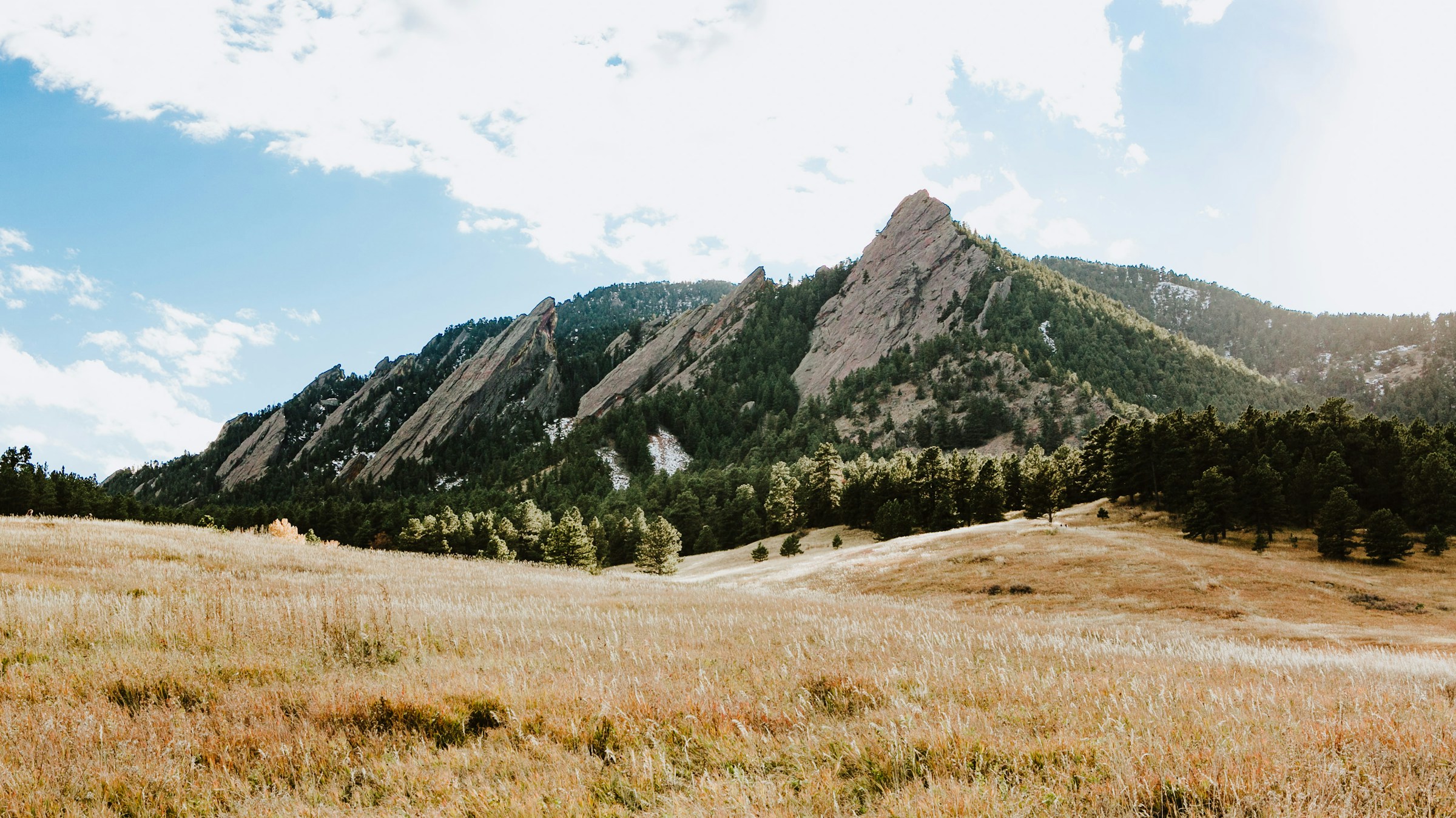 The Flatirons above Boulder, Colorado